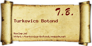 Turkovics Botond névjegykártya